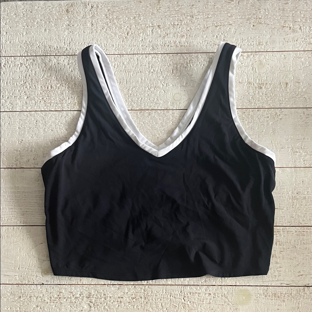 Black and White Women's workout Top